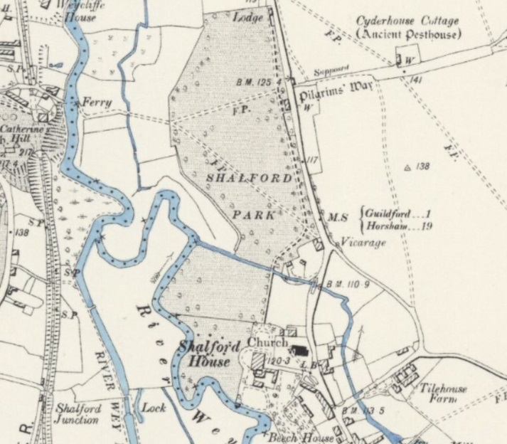 Guildford - Shalford Park : Map credit National Library of Scotland